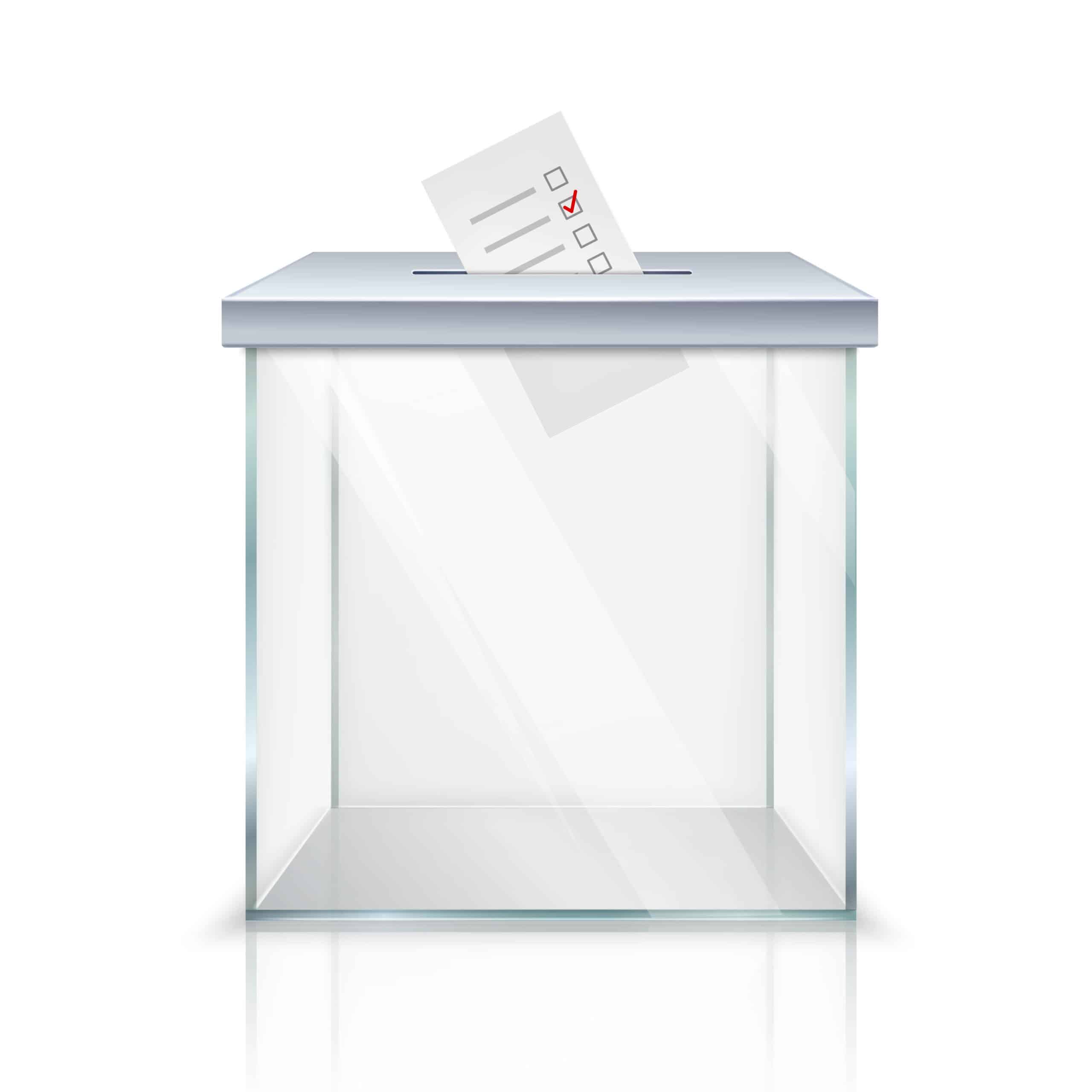 Ballot Box With Marked Ballot